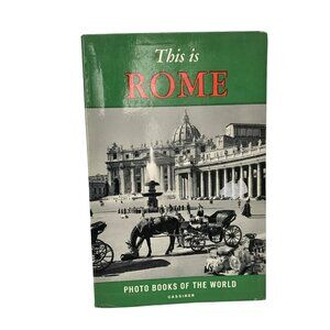 Vintage This is Rome, Photo Books of the World Book 1950's Black & White Roma, I